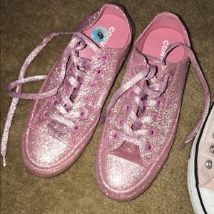 Pink glitter converse